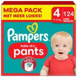 Baby Dry Pants - Maat 4 - Megapack - 124 stuks - 9/15KG