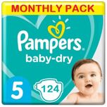 Baby Dry Maat 5 - 124 Luiers Maandbox