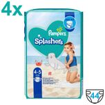 Splashers Zwemluiers Maat 4/5 - 4 x 11 Stuks Voordeelverpakking