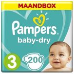 Baby Dry Maat 3 - 200 Luiers Maandbox