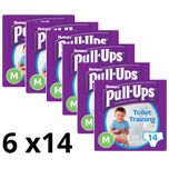 Pampers Pull Ups Boy - oefenbroekjes - Medium (10-18kg) - 6x14 broekjes - maandbox