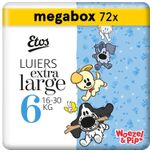 Woezel & Pip Luiers XL Maat 6 - 16-30 kg - Megabox - 72 stuks
