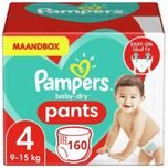 Baby-Dry Pants Luierbroekjes - Maat 4 (9-15 kg) - 160 stuks - Multi-Pack