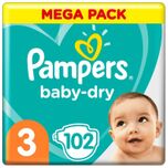 Baby Dry Luiers Maat 3 - 102 Luiers Voordeelverpakking