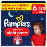 Baby Dry Night Pants - Maat 6 - Mega Maandbox - 180 stuks - 15+ KG