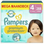 Premium Protection - Maat 4 - Mega Maandbox - 288 luiers - 9/14 KG