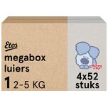 Luiers - Woezel & Pip - Maat 1 - 2 tot 5kg - Megabox - 208 stuks