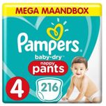 Baby Dry Pants - Maat 4 - Mega Maandbox - 216 luierbroekjes