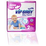 VIP Baby Mini Jumbo Pack Active & Soft Pampers Luiers - Maat 2 (3-6 kg) - 154 stuks (2 x 76)