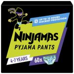 Pyjama Pants Luierbroekjes Jongen - 60 Nachtluiers voor Bedplassen - 4-7 Jaar - Maandbox