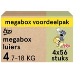 Luiers - Woezel & Pip - Maat 4 - 7 tot 18kg - Megabox Voordeelpak - 224 stuks
