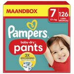 Baby-Dry Pants - Maat 7 (17kg+) - 126 Luierbroekjes - Maandbox