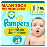 Premium Protection - Maat 1 - Maandbox - 168 stuks - 2/5KG