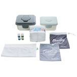 Premium all-in-one kit 25 doekjes biologisch katoen - Wit of regenboog