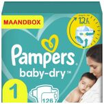 Baby Dry Maat 1 - 126 Luiers Maandbox