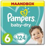 Baby-Dry Luiers - Maat 6 (13+ kg) - 124 stuks - Maandbox
