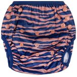 Zwemluier Wasbaar - Blauw/Oranje Zebra - 0-3 jaar