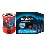 DryNites Luierbroekjes Boy 3-5 jaar Voordeelbox + Spiderman Led Projector Lamp Pakket
