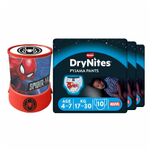 DryNites Luierbroekjes Boy 4-7 jaar Voordeelbox + Spiderman Led Projector Lamp Pakket