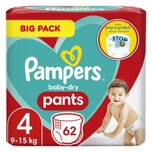 4 voor 54.00: Pampers Baby-Dry Maat 4 Luierbroekjes