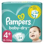 4 voor 27.00: Pampers Baby-Dry Maat 4+ Luiers