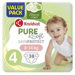 4 voor 34.00: Kruidvat Pure & Soft 4 Maxi Luiers Valuepack