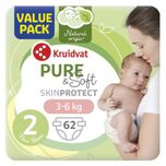 1+1 gratis: Kruidvat Pure & Soft 2 Newborn Mini Luiers Valuepack