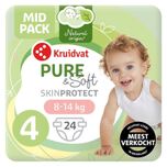 2 voor 12.00: Kruidvat Pure & Soft 4 Maxi Luiers Midpack