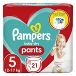 5 voor 27.00: Pampers Baby-Dry Maat 5 Luierbroekjes