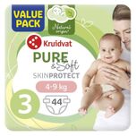4 voor 34.00: Kruidvat Pure & Soft 3 Midi Luiers Valuepack