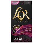 Koffie cups - 10 aluminium capsules Espresso - India Karnataka - intensiteit 10