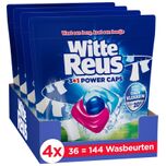 Power Caps - Wascapsules - Witte Was - Voordeelverpakking - 4 x 36 Wasbeurten