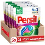 4in1 Discs Color Wascapsules - Wasmiddel Capsules - Voordeelverpakking - 5 x 25 wasbeurten