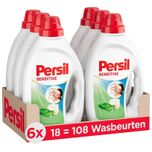 Sensitive - Vloeibaar Wasmiddel - Voordeelverpakking - 6 x 18 Wasbeurten