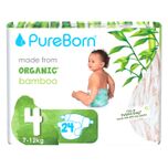 PureBorn Baby Luiers Made from Organic Bamboo Size 4 712kg 24 Stuks 900g bij Jumbo