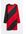 Crinklejurk Rood/zwart Alledaagse jurken in maat 38. Kleur: Red/black