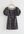 Strakke Mini-jurk Met Pofmouwen Zwarte Hartjesprint Alledaagse jurken in maat 34. Kleur: Black heart print