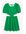 Groene Popeline Mini-jurk Met Pofmouwen En Open Rug Iers Groen Alledaagse jurken in maat 32. Kleur: Kelly green