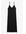 Zwarte Mouwloze Geribde Midi-jurk Donker Zwart Alledaagse jurken in maat L. Kleur: Black dark