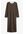 Bruine Midi Jurk Met Lange Mouwen Donkerbruin Alledaagse jurken in maat 40. Kleur: Dark brown