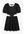 Zwarte Popeline Mini-jurk Met Pofmouwen En Open Rug Donker Zwart Alledaagse jurken in maat 36. Kleur: Black dark