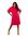 Fuchsia sweatstof jurk van