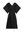 Cord linen wrap dress Black