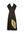 Deep v feather dress Forest night/palm