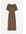 H & M - Tricot jurk met gesmokte taille - Bruin