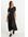 Basic fit & flare-jurk van viscose, Zwart, Maat: L