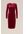 Dames velvet jurk - Donkerrood - Maat: XS