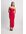 Fijngebreide tube-jurk met hoge split - Red