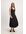 Midi-jurk met ballonrok - Black