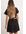 Linnen flowy mini-jurk met strik op de rug - Black